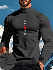 Sudadera de cuello alto elástico para hombre, ropa deportiva de manga larga para otoño e invierno