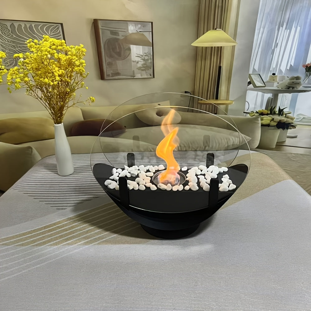 Portable Outdoor Fireplace Sailboat Style Tabletop Heater for Patio Balcony Camping