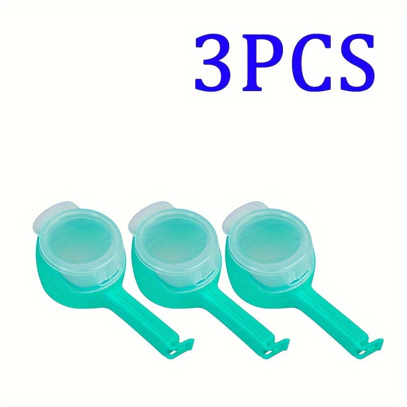 1, 2, 3, 4 yoki 5 ta ko'p maqsadli plastik oziq-ovqat sumkasi muhrlash kliplari, turli ranglarda, don saqlash uchun namlikdan himoyalovchi tarqatish nozzle bilan