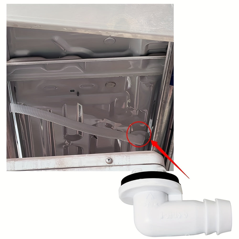 15mm bükme adapteri, kauchuk halqa bilan, Mini-Split va oynali konditsioner drenaj uchun