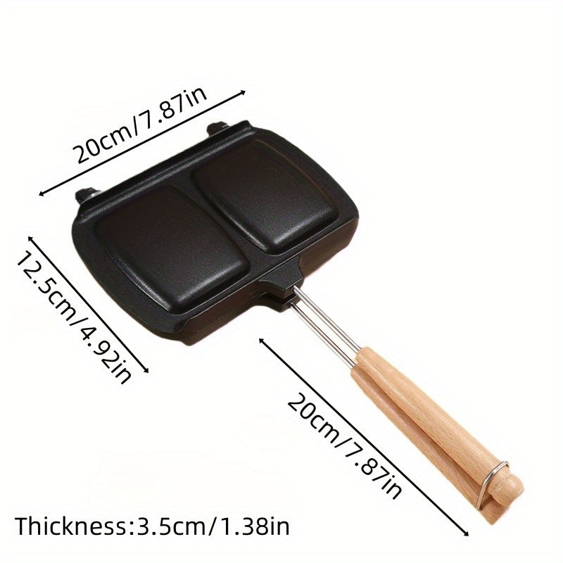 Sandwichera antiadherente con bordes removibles para tortillas, tostadas y desayunos