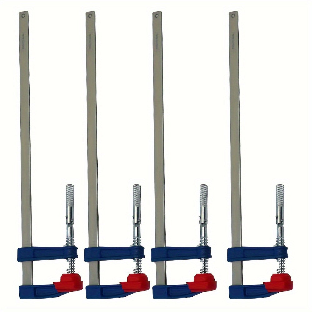 Set of 4 Cast Iron F Clamping Rods with Quick Slide Adjustable Wood Clamps 6 12 24 Inches