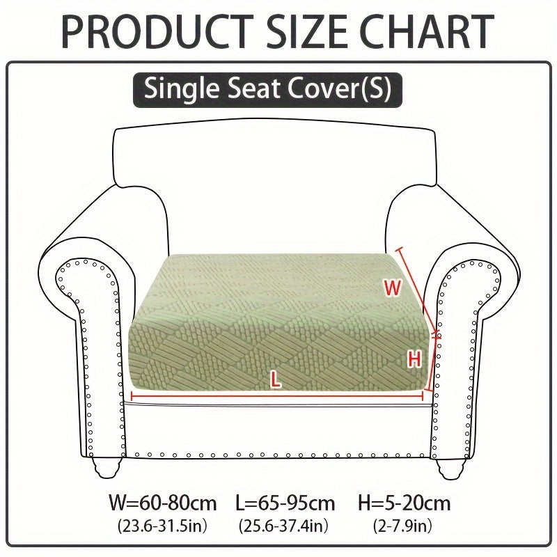 Чехол на диван из полярного флиса с жаккардовым узором и эластичной лентой подходит для секционного кресла, дивана-кровати, 3-местного и 4-местного, включает чехлы на подлокотники