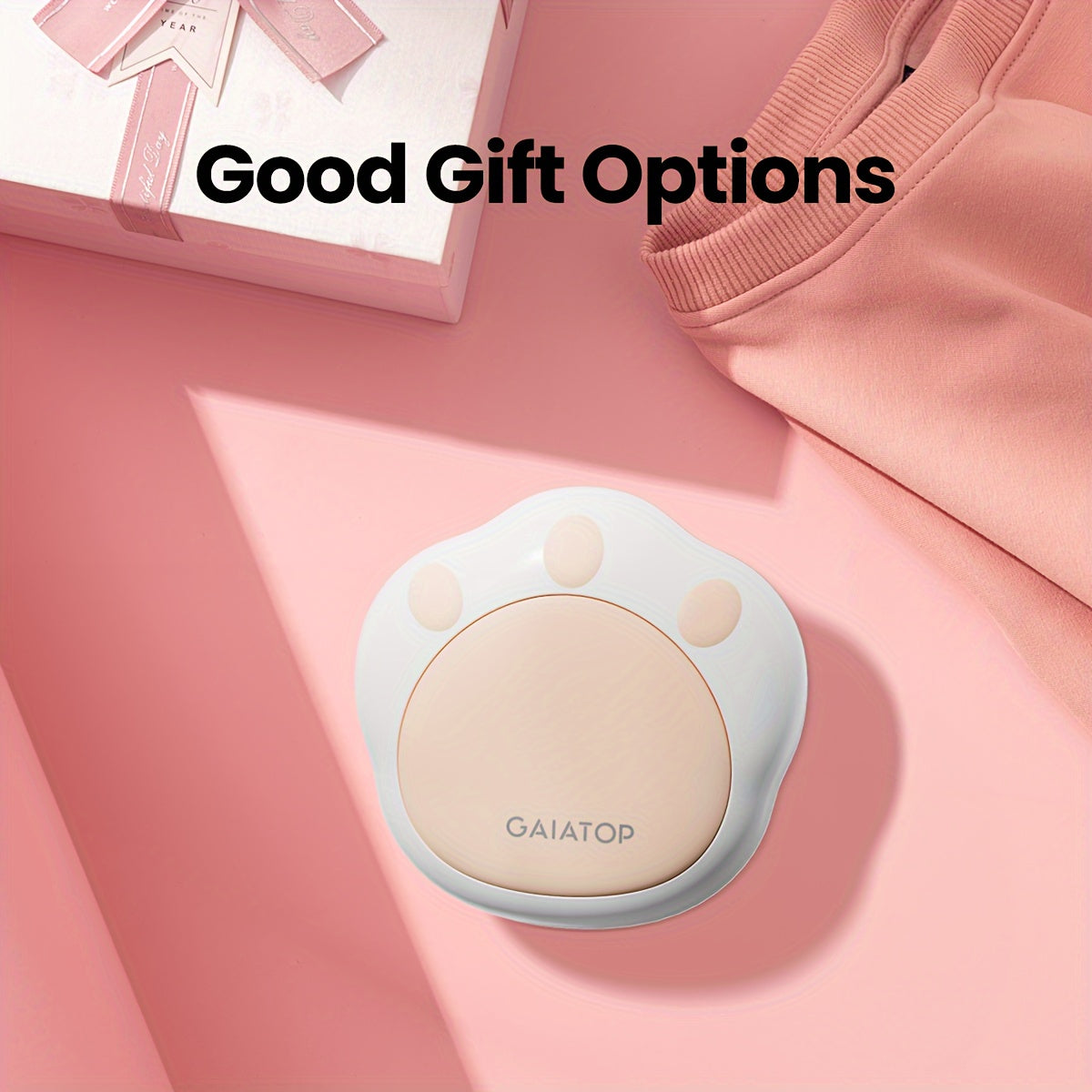 2 ta USB qayta zaryadlanadigan qo‘l issitgichlari, Oq, portativ, sozlanadigan issiqlik