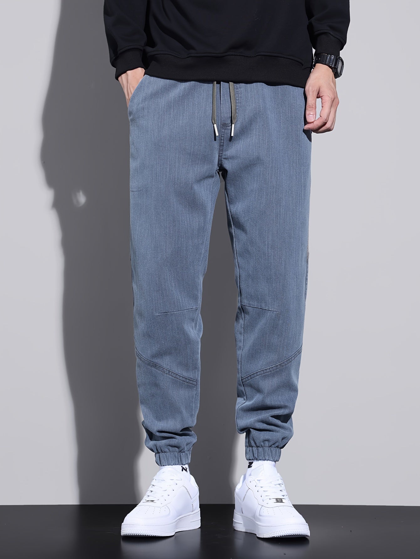 Men's Cotton Joggers with Drawstring for Fall and Winter