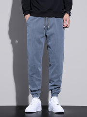 Men's Cotton Joggers with Drawstring for Fall and Winter