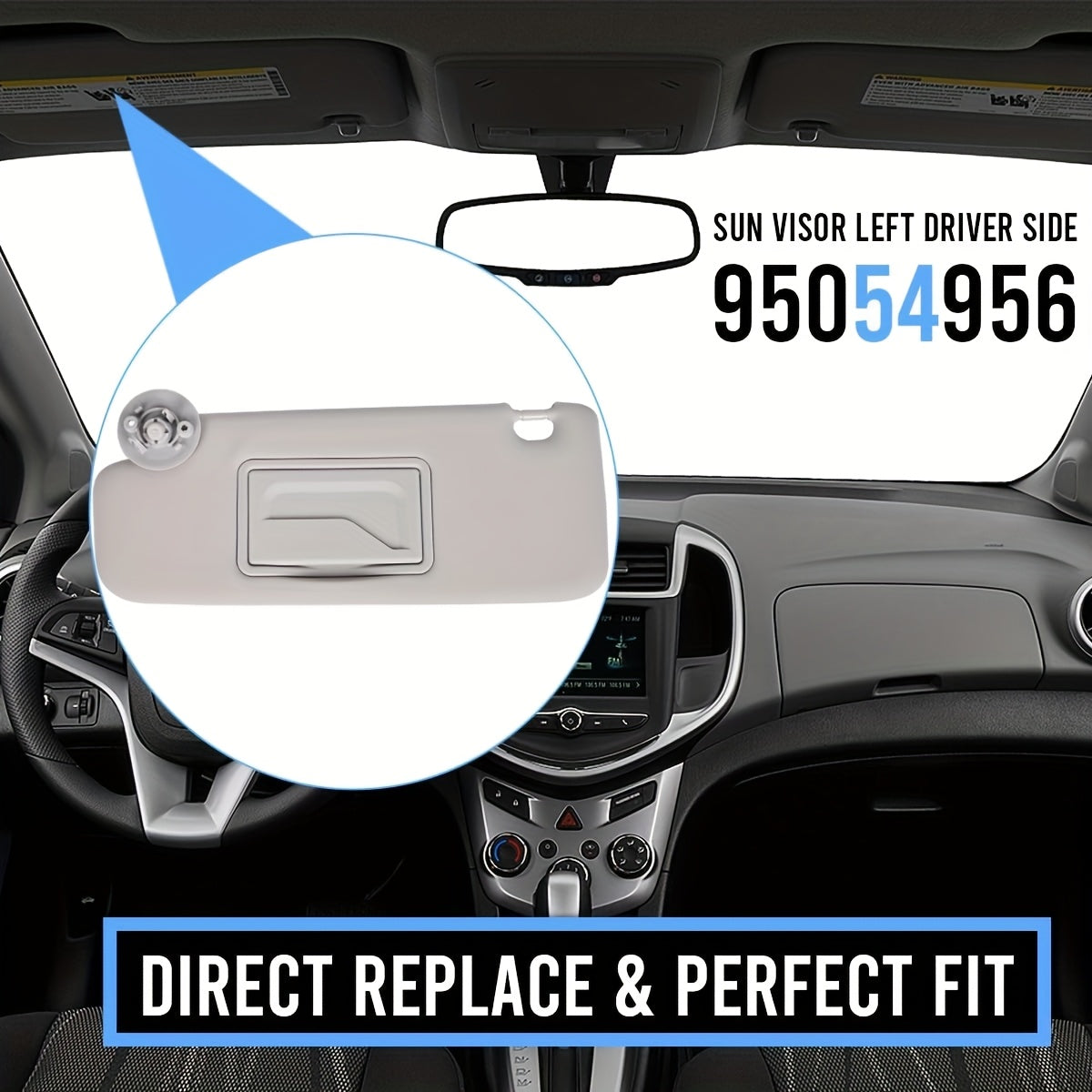 Car Sun Visor for Chevrolet Sonic Spark 2010-2019 Left Right Side