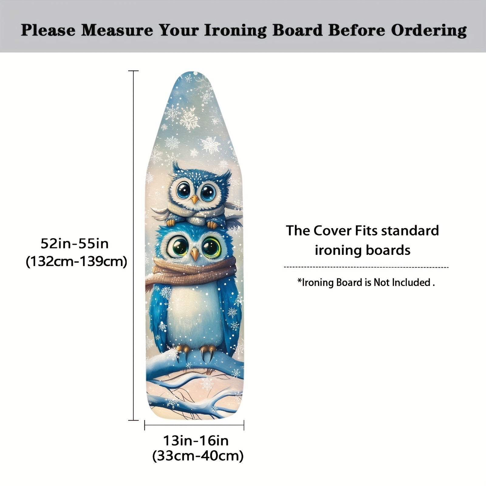 Christmas Themed Ironing Board Cover Set with Elastic Fit and Festive Design