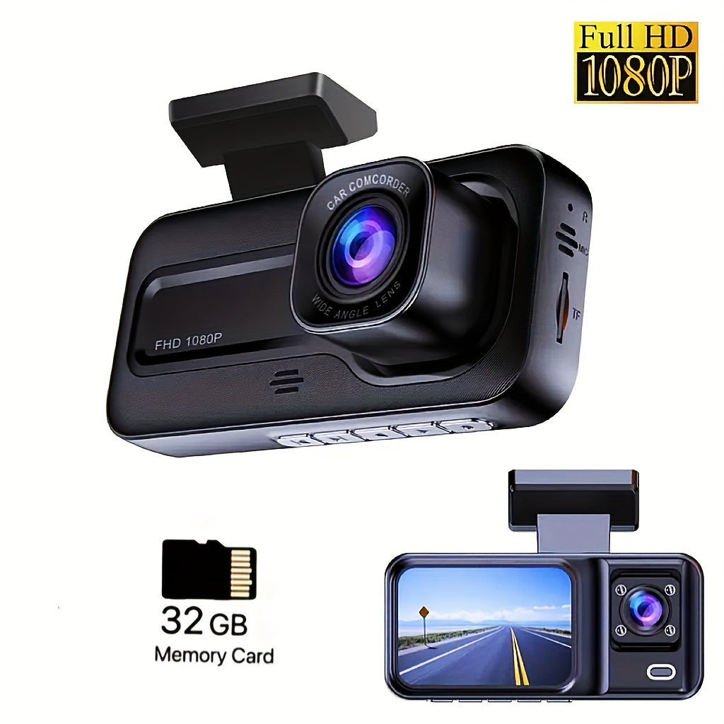 Car DVR Dash Camera 1080P Night Vision Loop Recording 32GB SD Included