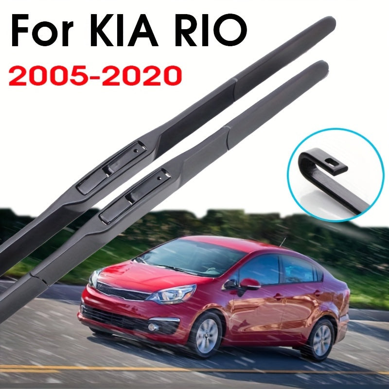 Car Wiper Blades Pair for Front Windshield, U Hook Hybrid, 2005-2020