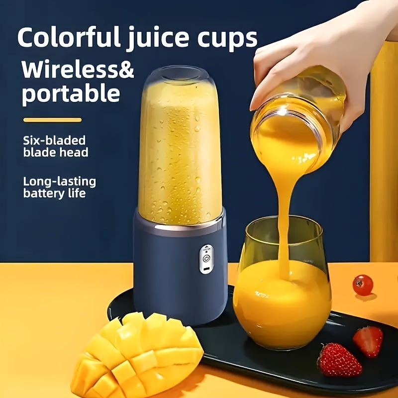 Portable Blender Set with Dual Cups, USB Rechargeable Juice Maker
