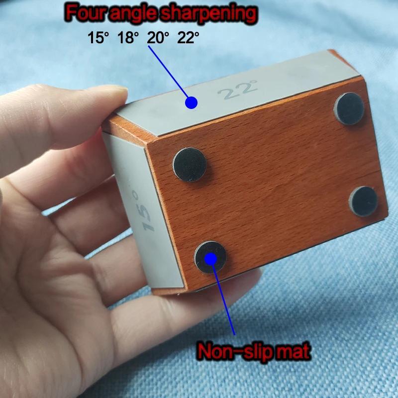 Olmos bilan qattiqlashtiruvchi tosh va yog'och oshxona maydalash tizimi bilan Magnitli aylanuvchi pichoq silliqlash mashinasi, sozlanadigan burchaklar va rulman aksessuari.