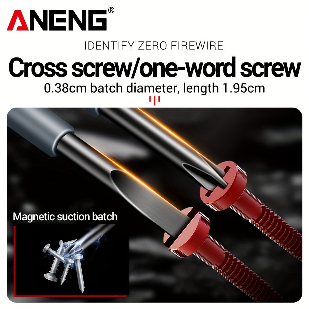 Destornillador eléctrico con luz de color, herramienta de detección eléctrica multifuncional para el hogar