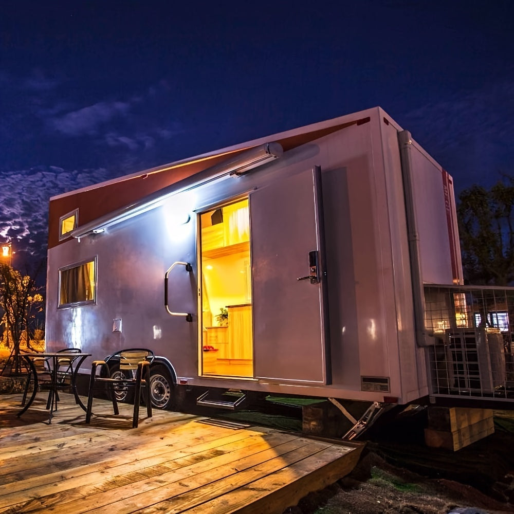 RV Exterior Light Strip Switch 12V 320 Lumens White Base Amber Lens