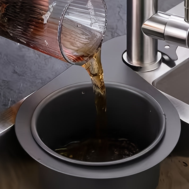 Qora Qush zanglamas po'lat oshxona sink filtri to'plami, osilgan rack va savat bilan