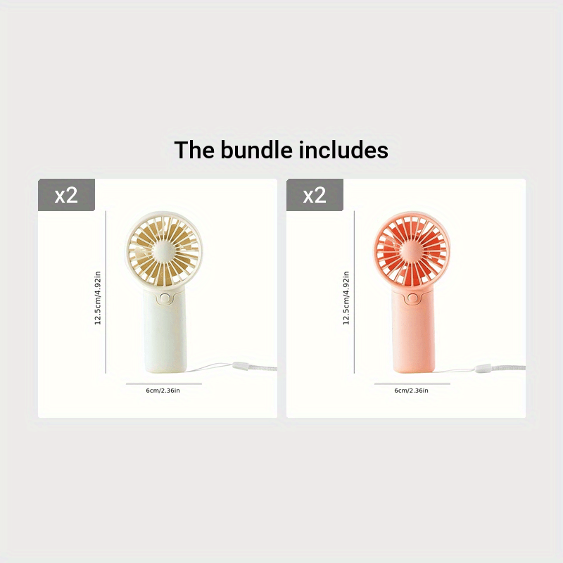 Portable Handheld Fan Battery Operated Lightweight Personal Cooling for Office Outdoor Travel Camping