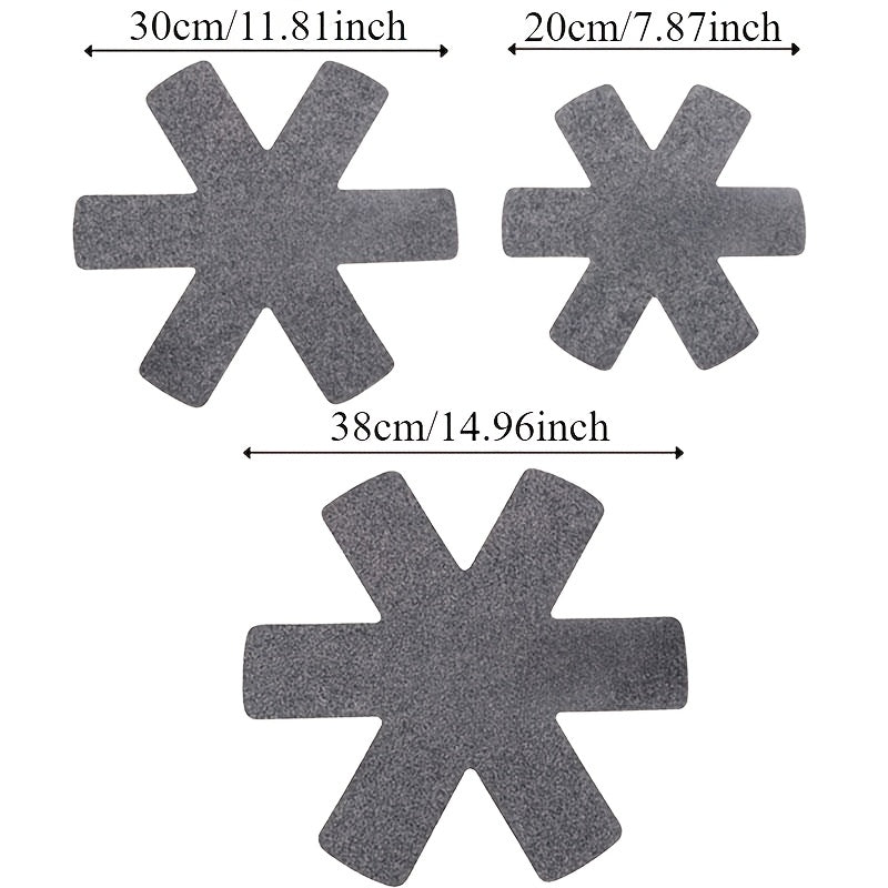 Set of 9 Non-Stick Plush Pads for Pots and Plates Kitchen Cookware Protectors