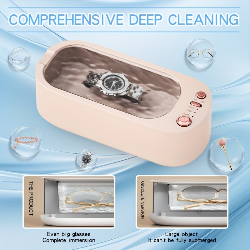 Rechargeable 360° Jewelry Cleaner with USB Power and High-Frequency Vibration