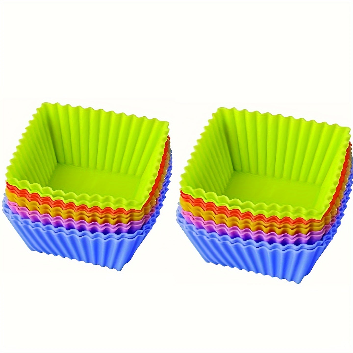 Reusable Non-Stick Silicone Baking Cups for Muffins and Cupcakes Pack of 12 or 24