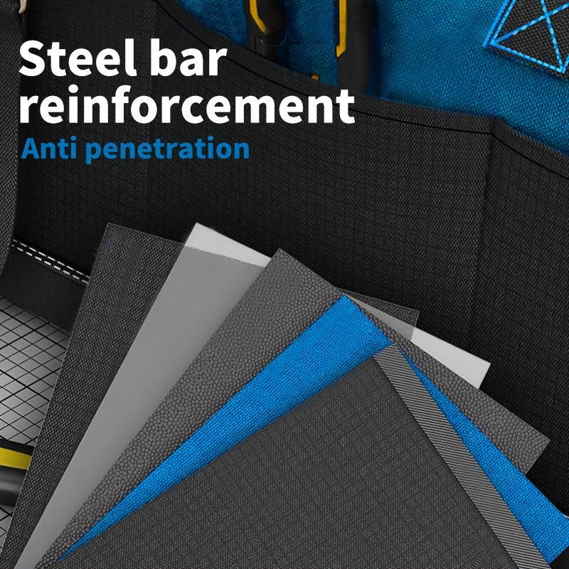 Waterproof Black Fabric Electrician's Tool Bag Waist Pack for Woodworking and Screwdriver Kit