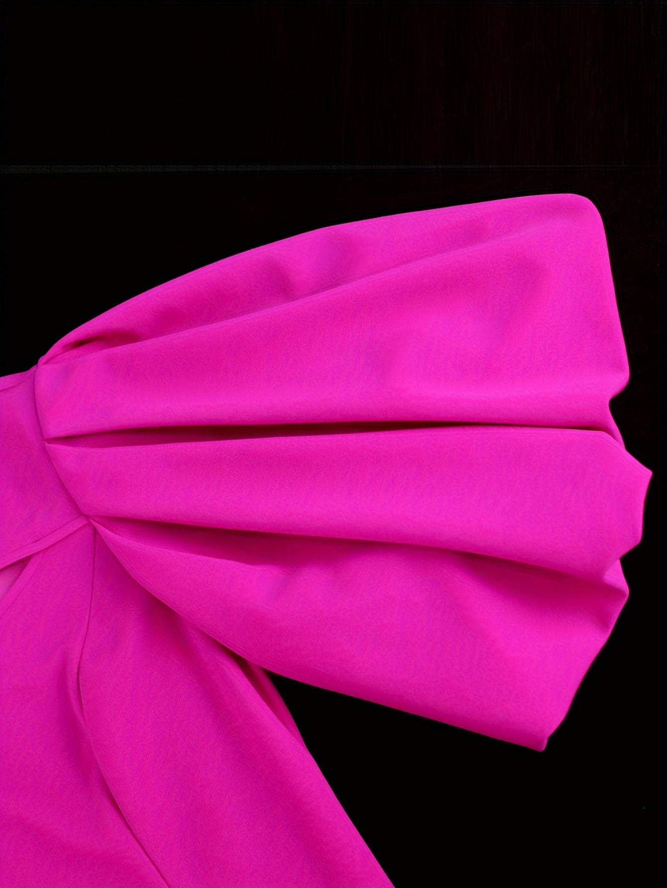 Women's Purple Party Dress with Lantern Sleeves and Pleated Hem