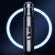 Recortadora portátil recargable por USB para nariz y orejas con pantalla digital para hombres y mujeres