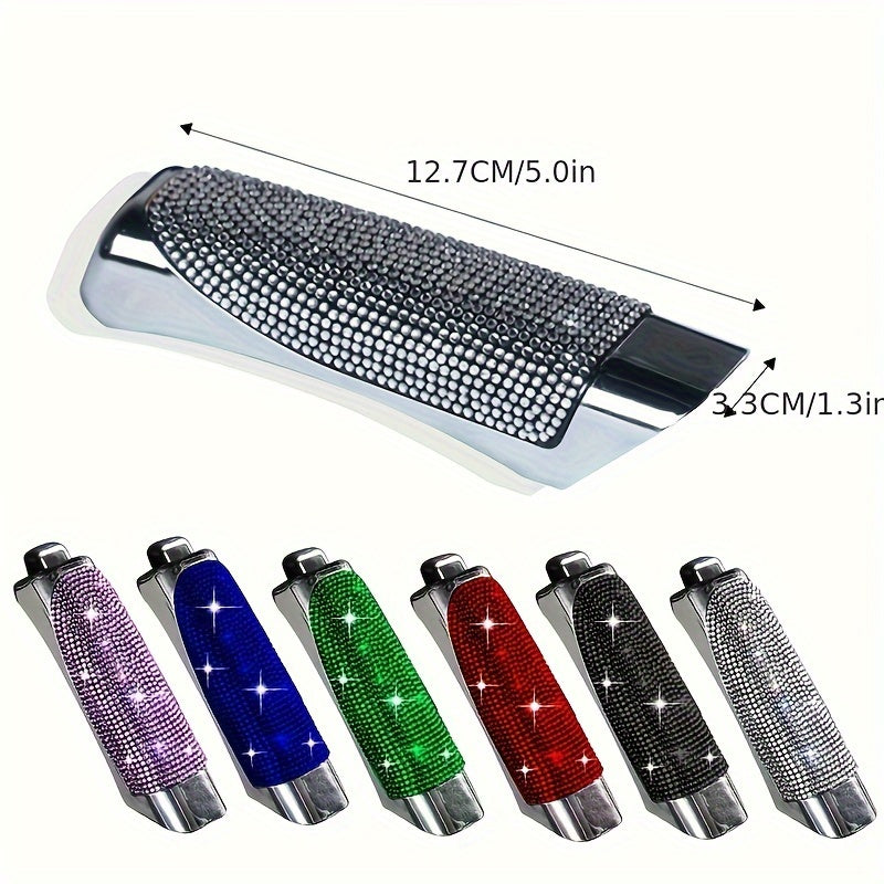 Car Handbrake Cover Bling Crystal Rhinestone Protective Cover Accessories