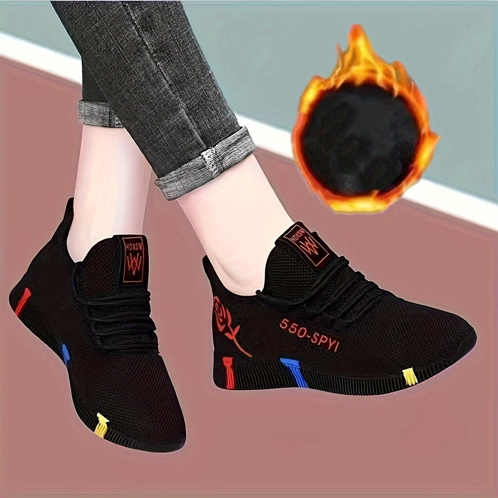 Women's Breathable Mesh Sneakers Casual Lace-Up Outdoor Shoes