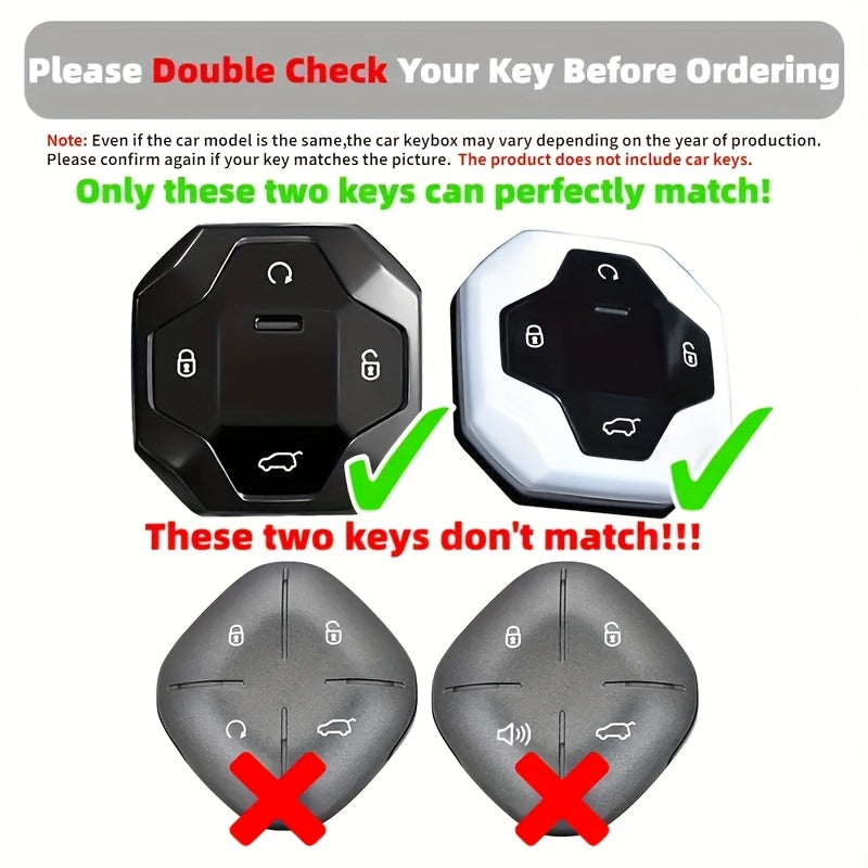 Car Key Case Leather Remote Control Holder for Travel SUV Keychain Protector