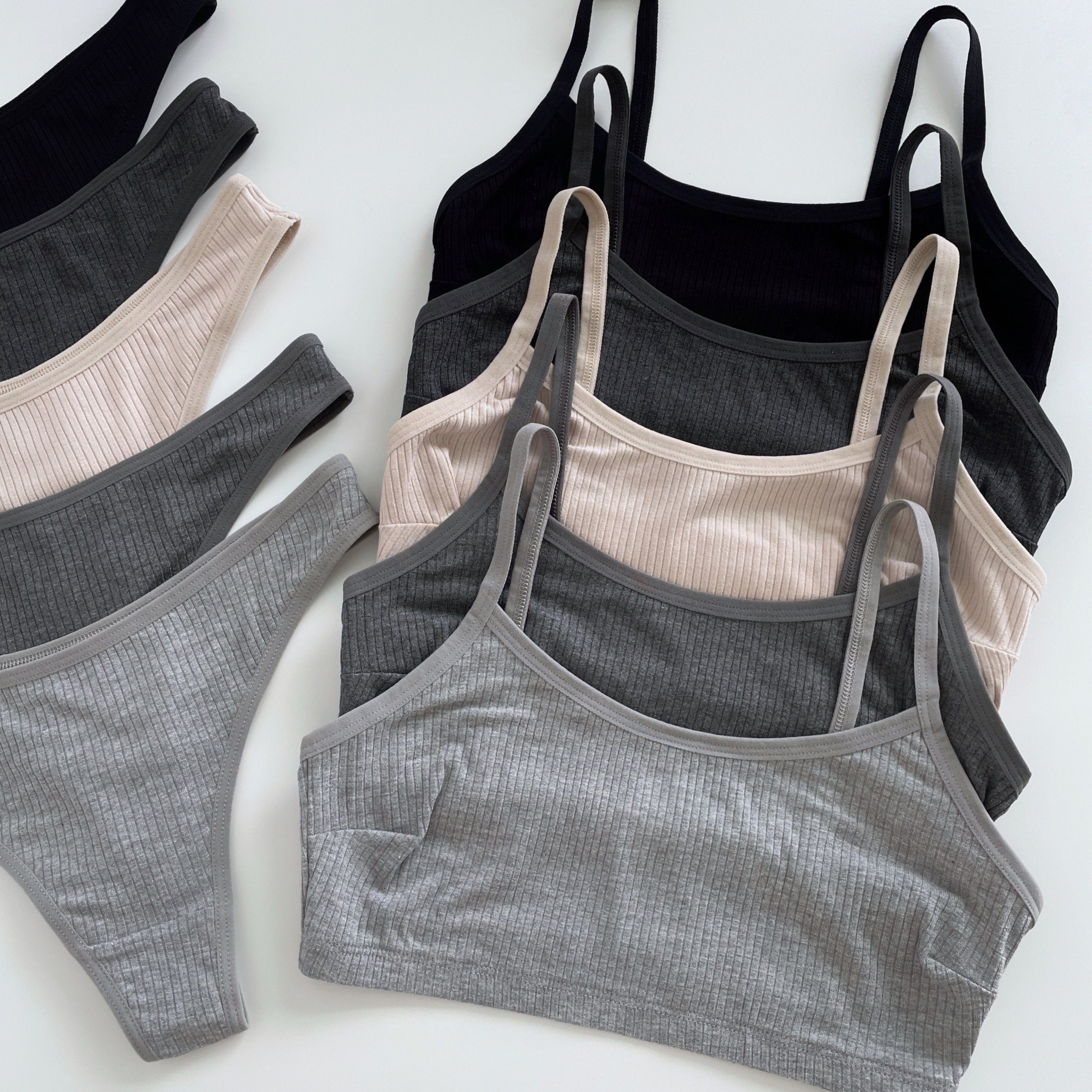 Women's Autumn Winter Threadless Underwear Set with Comfortable Pants and Bras