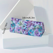 Set of 2 Floral Eyeglass Cases Foldable and Hard Metal Storage Cases