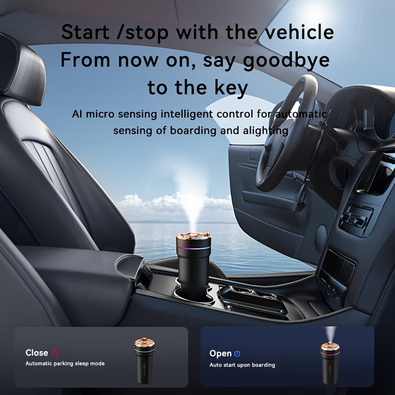 Car Humidifier Aromatherapy Diffuser with Starry Sky Light 300ml Usb Powered