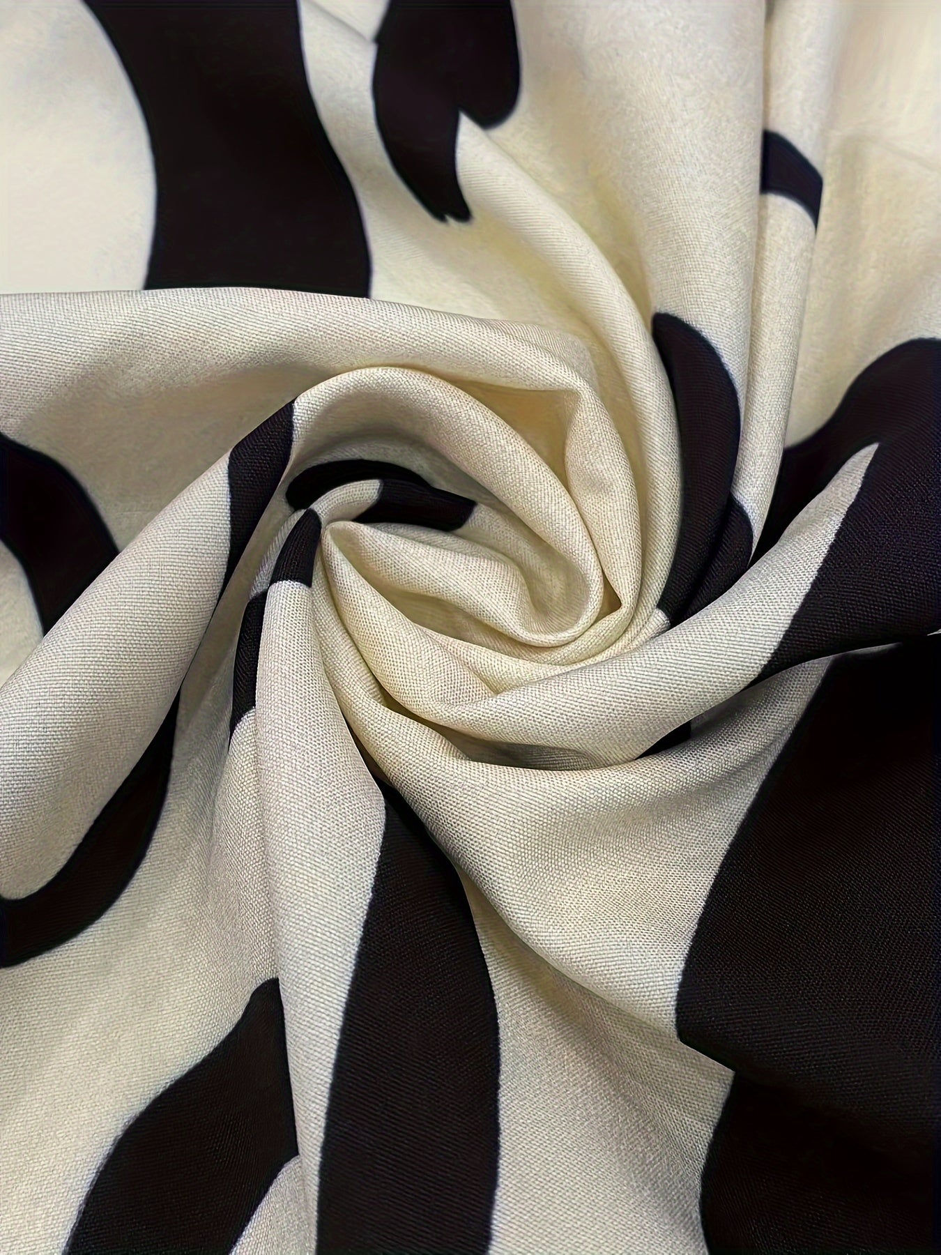 Plus Size Off-Shoulder Abstract Print Jumpsuit Beige Polyester Summer Casual Women