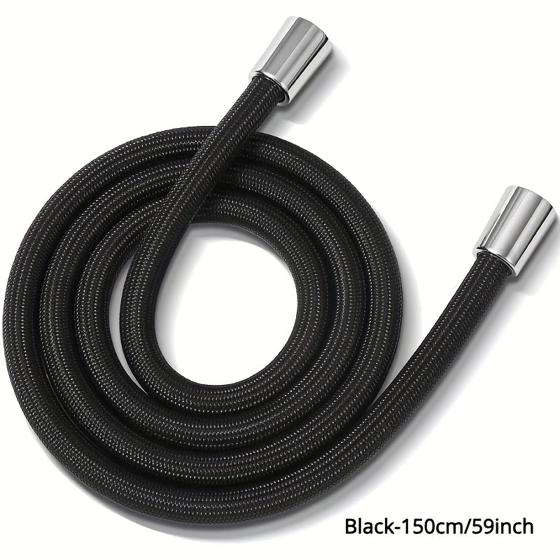 59-Inch Shower Hose with Brass Connector and Anti-Explosion Design Durable Nylon Pipe