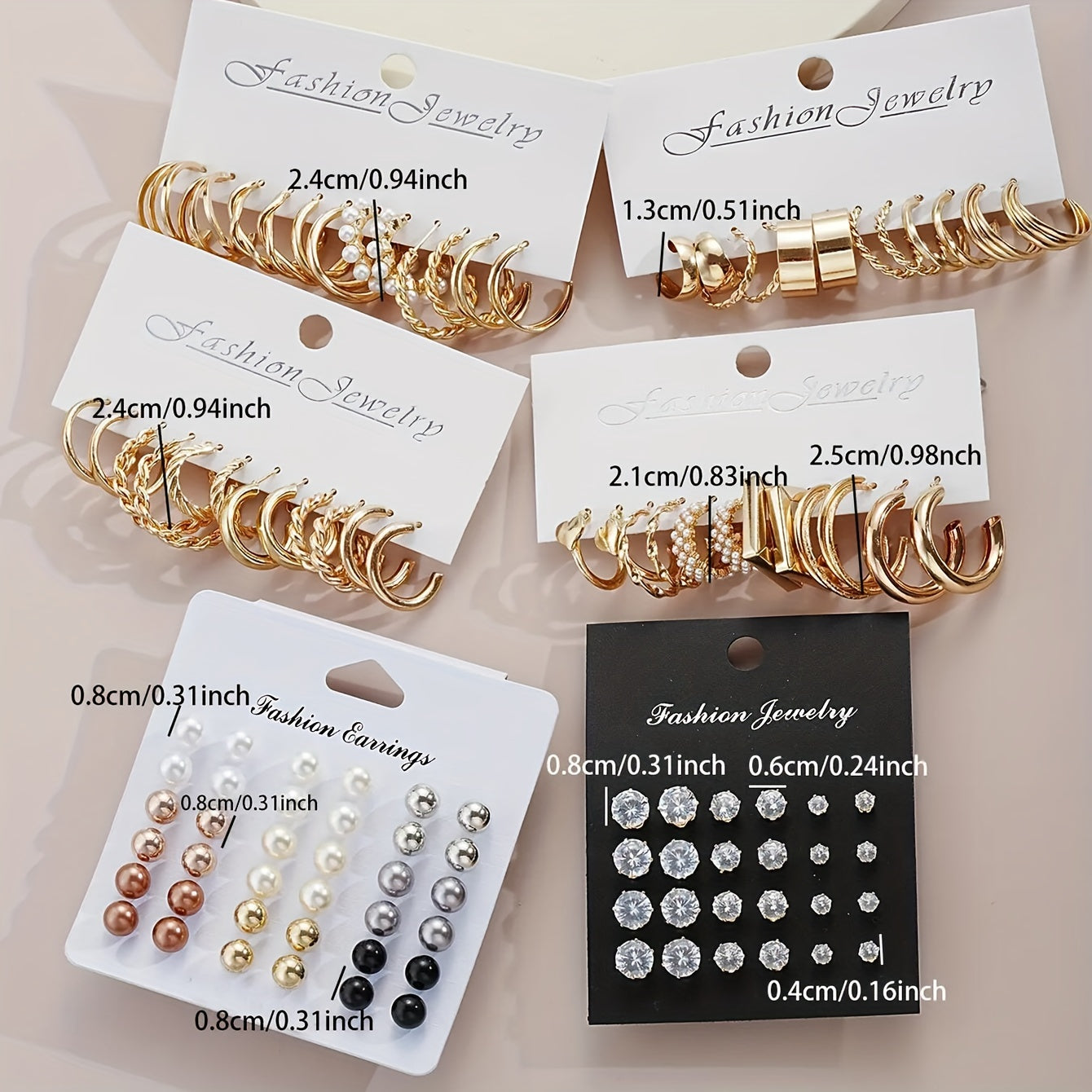 Women’s 108-Piece Alloy Earring Set for Everyday Wear Versatile Gift for All Seasons