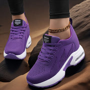Women’s Breathable Shock-Absorbing Running Shoes Flat Casual Sneakers White All-Season