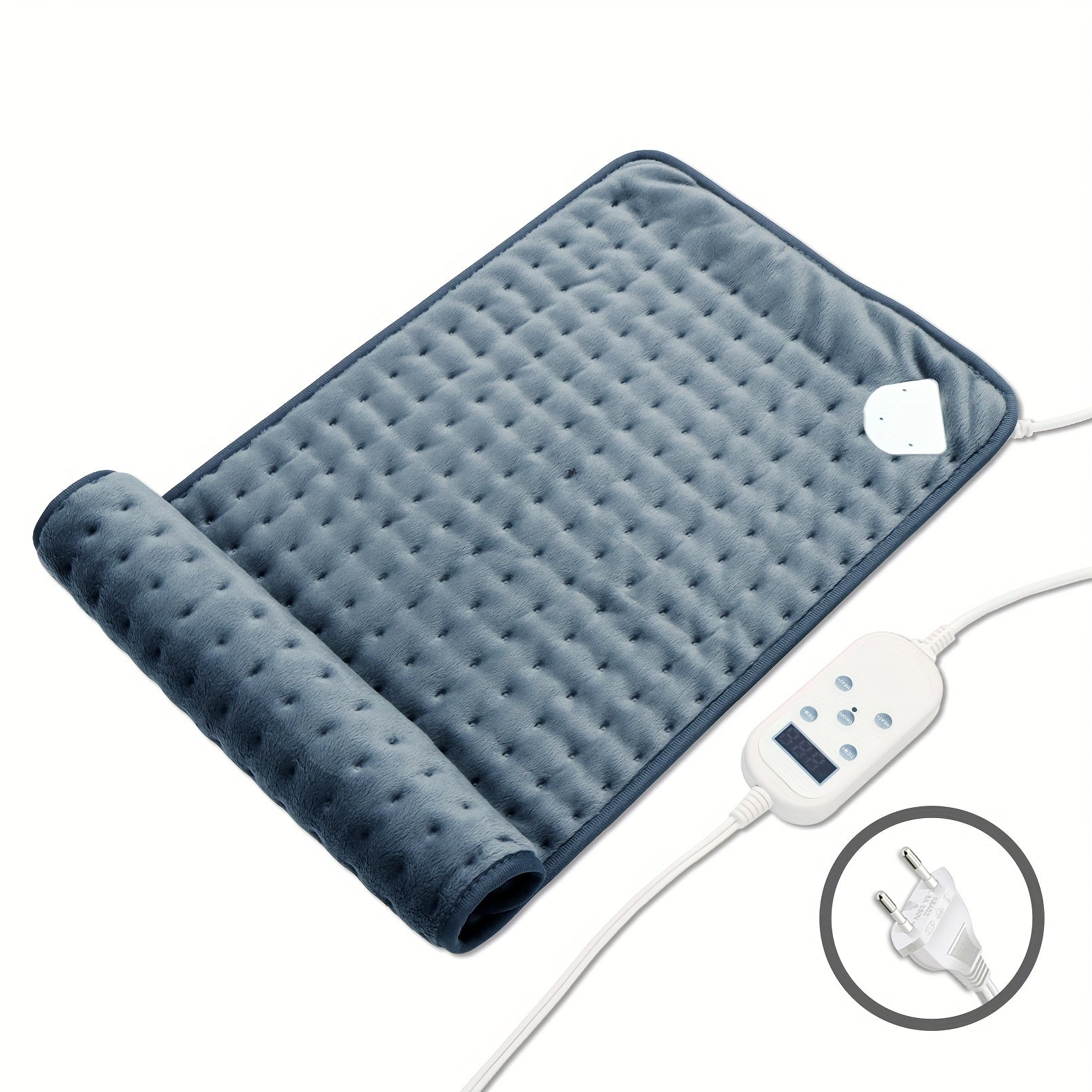 Manta eléctrica de felpa con control remoto, lavable, protección contra sobrecalentamiento