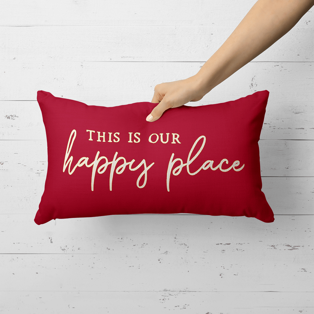 Red Christmas Decorative Pillow Covers Set 50x30cm Polyester Sofa Cushion Cases