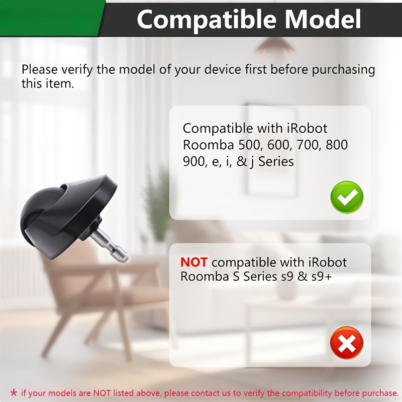 Replacement Front Wheel Caster Assemblies for Robot Vacuum Cleaner, Durable Plastic