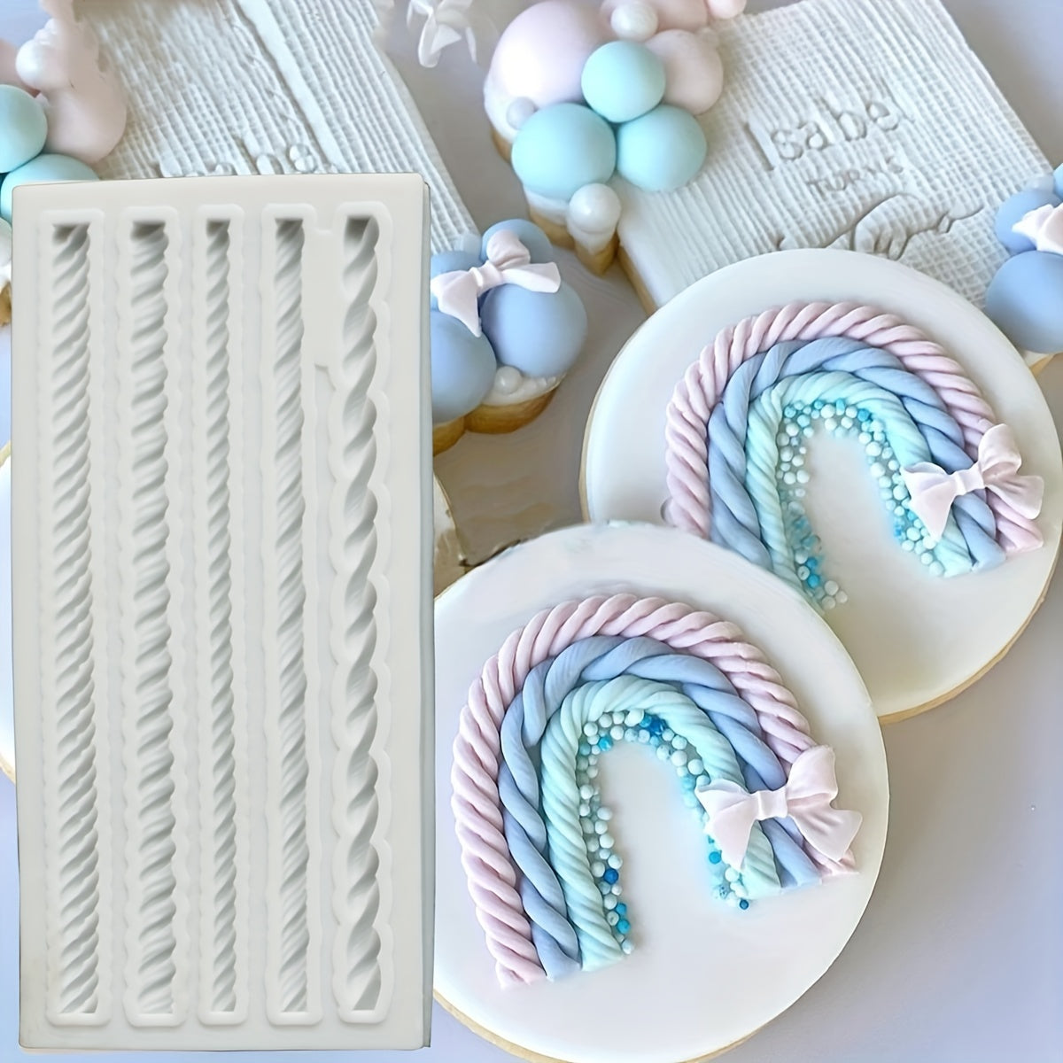 Fried Dough Twist Silicone Mold for Cake Decorating Baking Tools