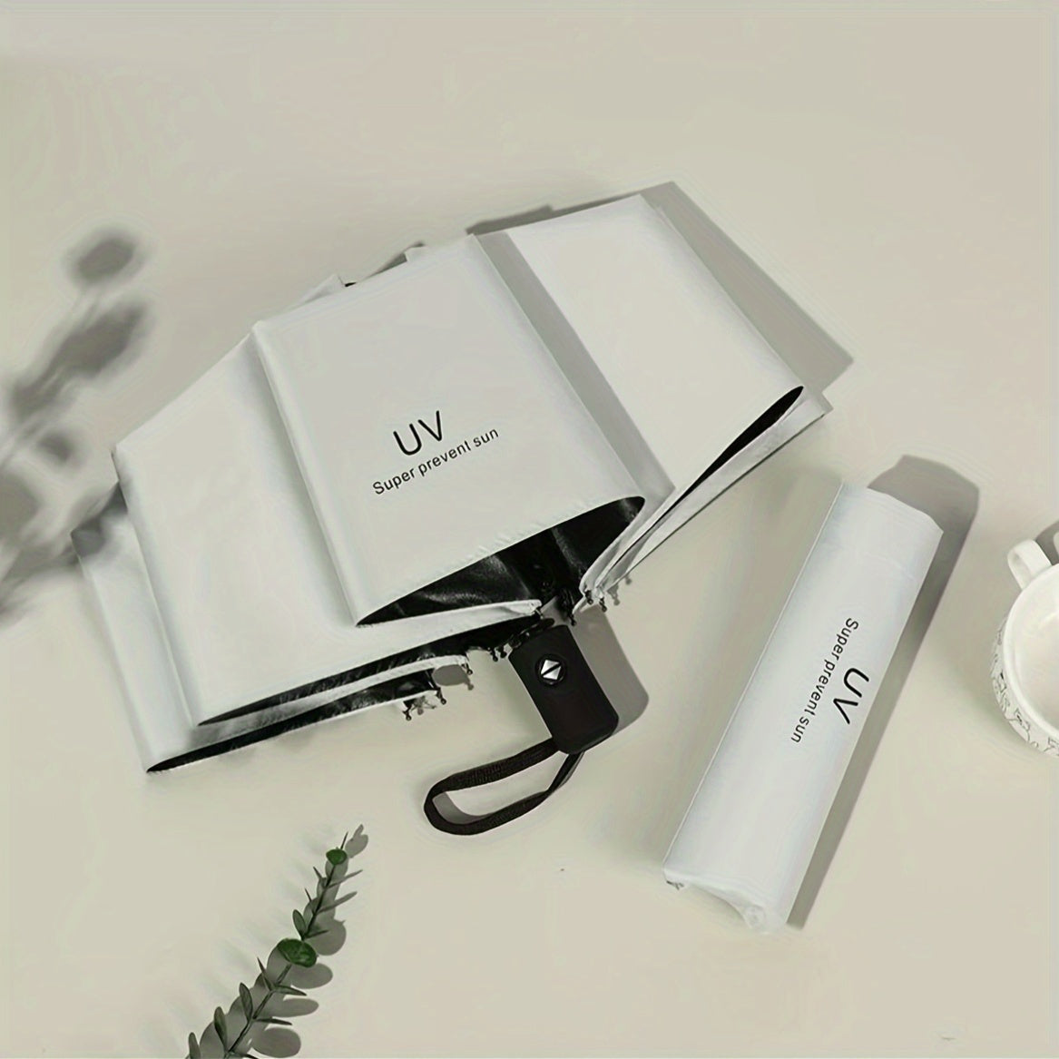 8-Stripe Avtomatik yig'iladigan UV soyabon, suv o'tkazmaydigan, shamol o'tkazmaydigan, zamonaviy, quyosh, yomg'ir, golf o'ynovchilar uchun