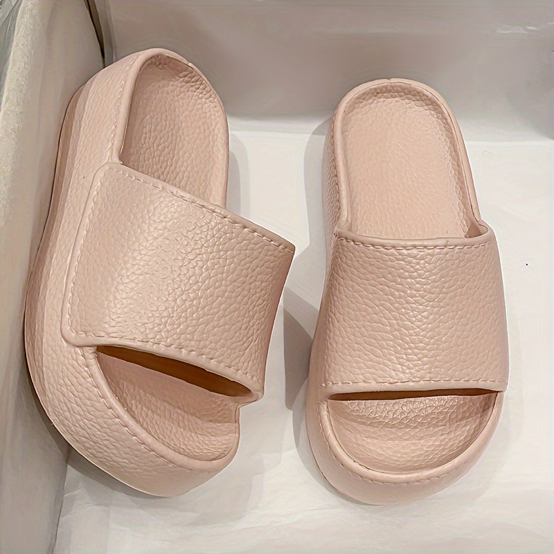 Ayollar uchun qora EVA slayd sandalki, qalin tagli, oddiy yozgi plyaj kiyimi