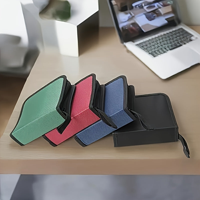 40 ta DVD/VCD uchun Portativ Oksford Matoli Disk Saqlash Qutisi - Yuqori Sifatli, Changdan Himoyalangan, Zipli Quti va Qulay Tashish Qo'ltiqchasi bilan - Uyda, Sayohatda, Avtomobilda Foydalanish uchun Mukammal va Oson Saqlash, Egiluvchan Dizayn