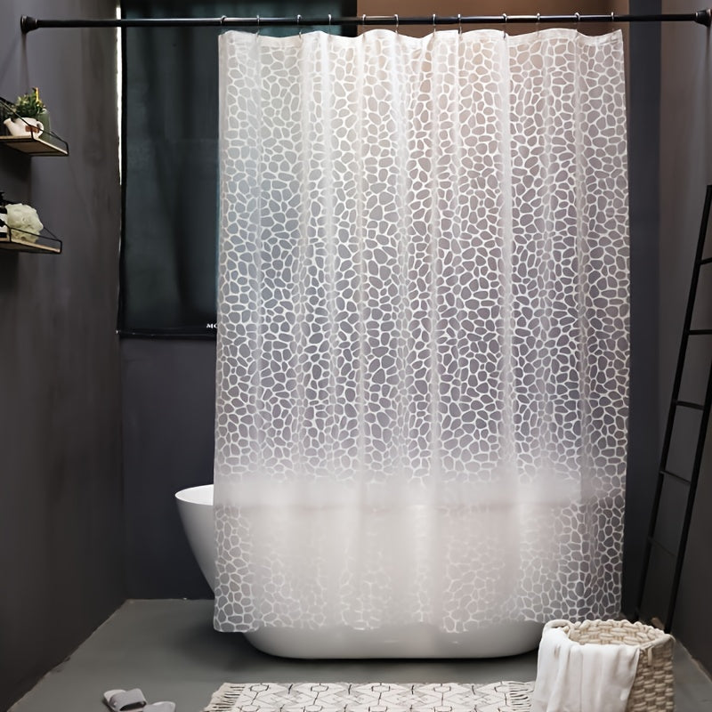 Pebble Pattern Waterproof Vinyl Shower Curtain 179.83cm x 179.83cm
