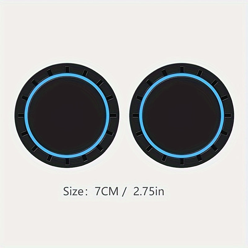 2 Pack Silicone Car Cup Holder Coasters Non-Slip Water Absorbent Wear-Resistant