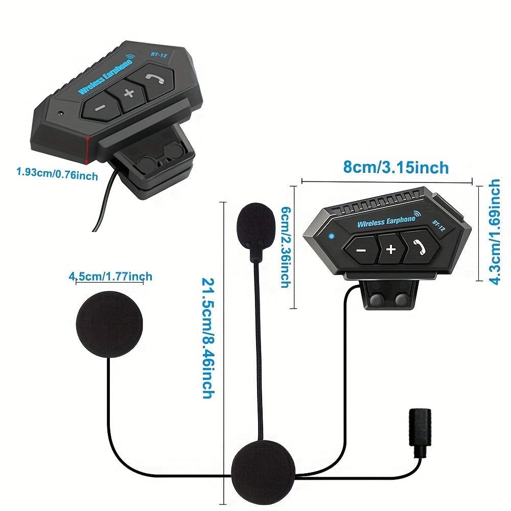 Motorcycle Helmet Headset Wireless Stereo Hands-Free Call Speaker