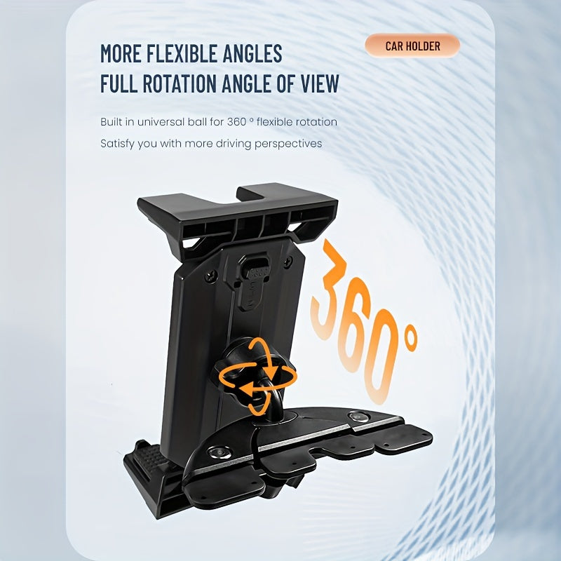 Avtomobil planshet telefon uchun o'rnatgich, 10-36 sm qurilmalar uchun sozlanadigan CD joyi tutgichi