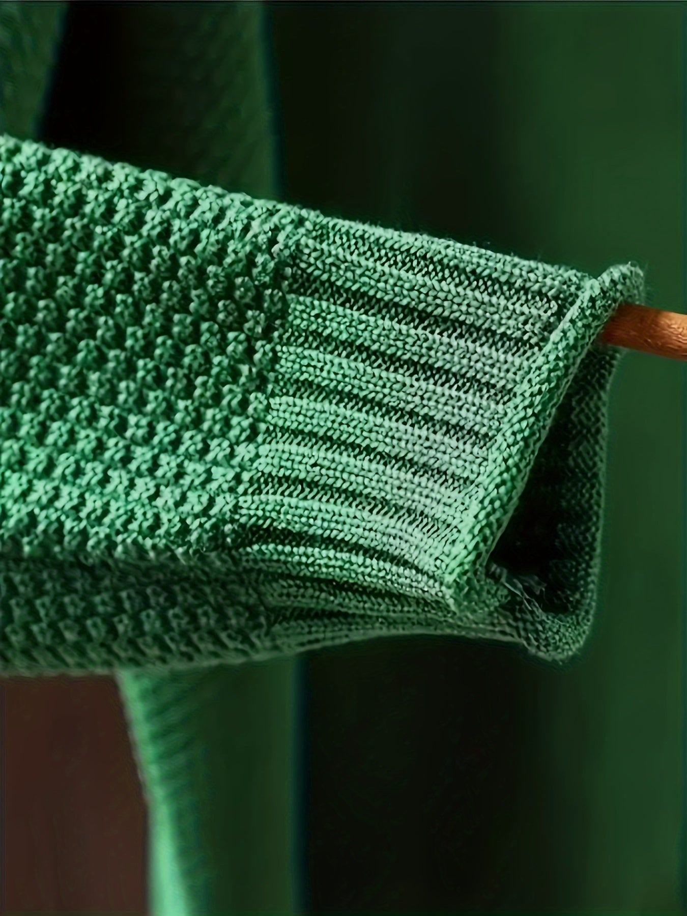 Women Acrylic Oversized Sweater Long Sleeve High Neck Solid Color Fall Winter