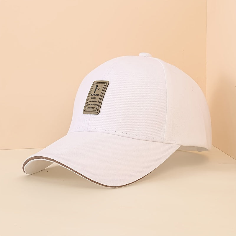 Unisex Solid Color Lightweight Adjustable Polyester Baseball Cap for Sun Protection