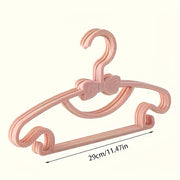 Set of 10 Plastic Baby Hangers with Bow Design for Nursery and Kids Room